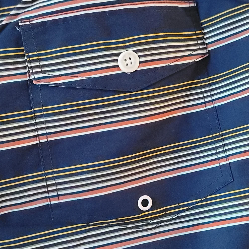 Goodthreads - (NWT) Men's Striped Swim Trunks With Pockets Drawstring & Liner